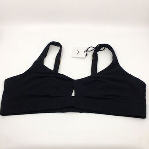 NWT Knickey organic black cotton keyhole bralette no underwire Sz XXXL